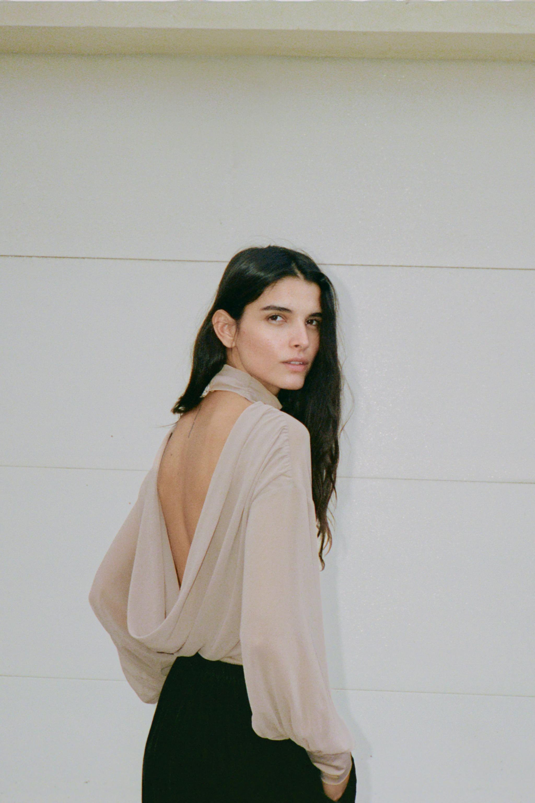 GEORGETTE BACK BODYSUIT